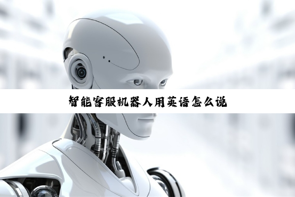 智能客服机器人用英语怎么说
